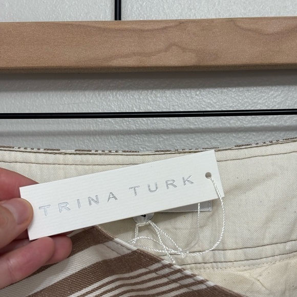 NWT Trina Turk Y2K Striped Neutral Mini Skirt - Size 6 - Picture 5 of 7